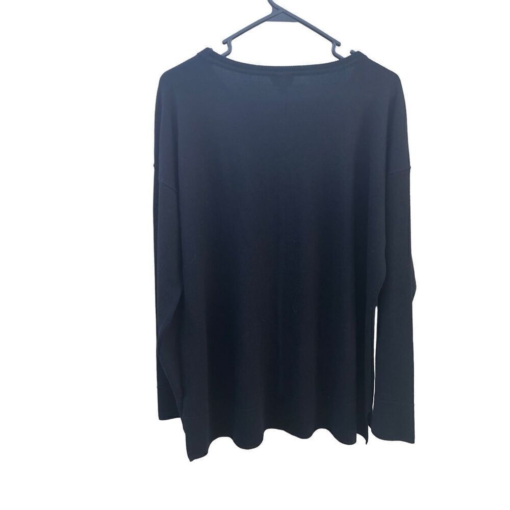 St. John's Bay Black Crewneck Women's Sweater - Picture 2 of 6